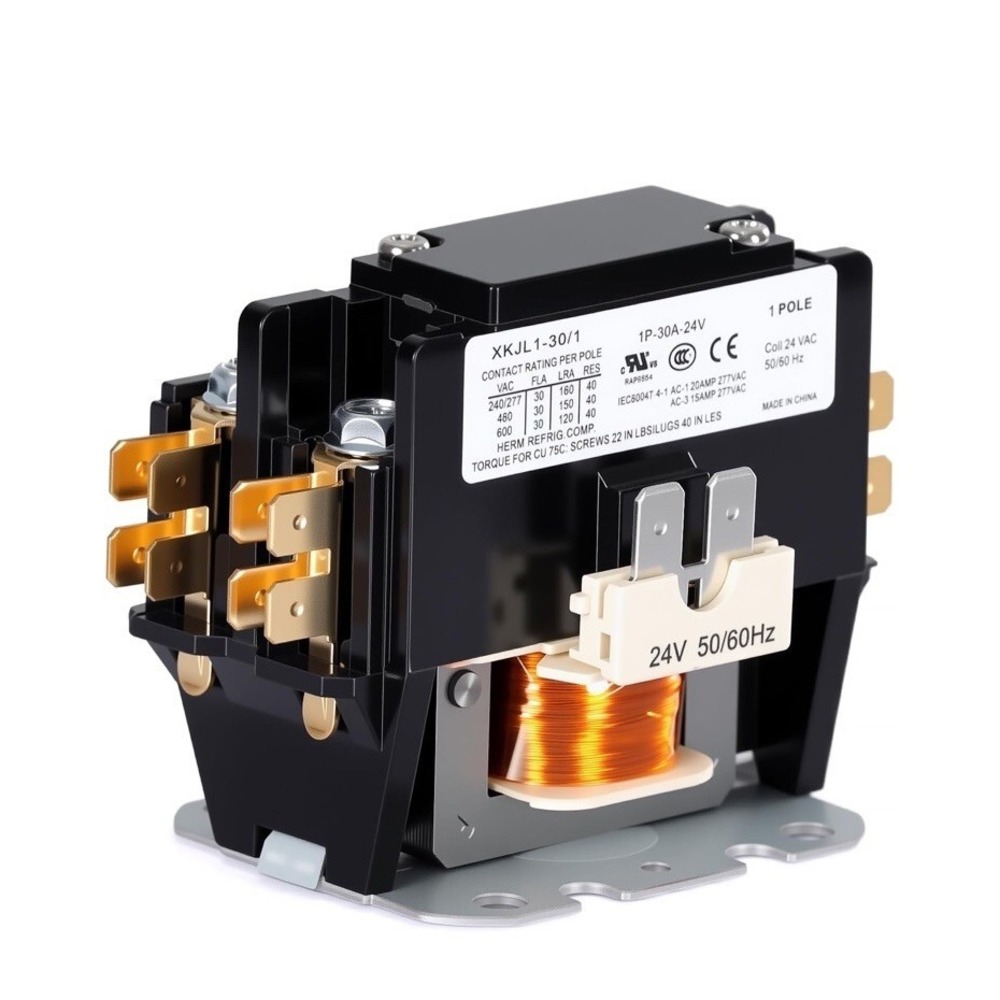 1 Poles FLA 30 Amp Coil 24 VAC Air Conditioner Condenser Compressor Contactor AC